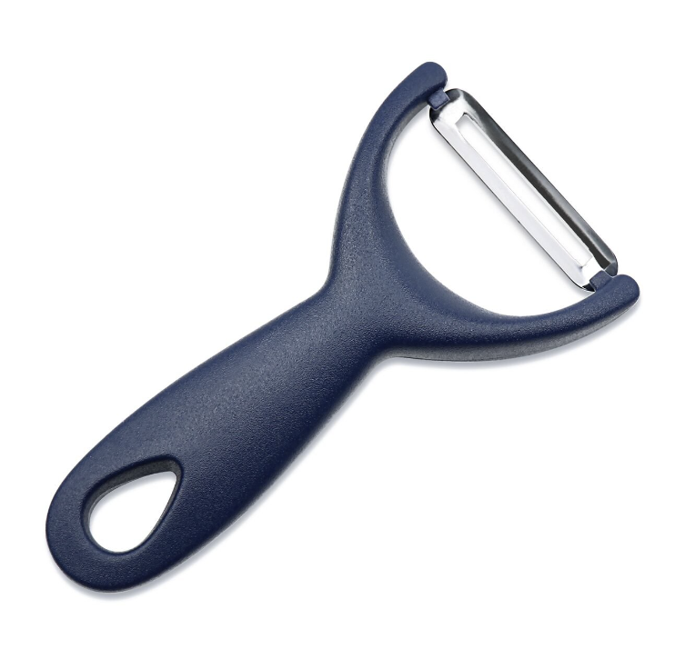 “I'd say vegetable peeler. You got two options. The "I" shape and "T" shape, both completely function and shape is down to preference. They do exactly what they're designed to do, are durable, and cheap. The only "upgrades" you can do are to handle shape, which are user specific preferences and perhaps the metal in the blade to increase durability.” —Renovatio_